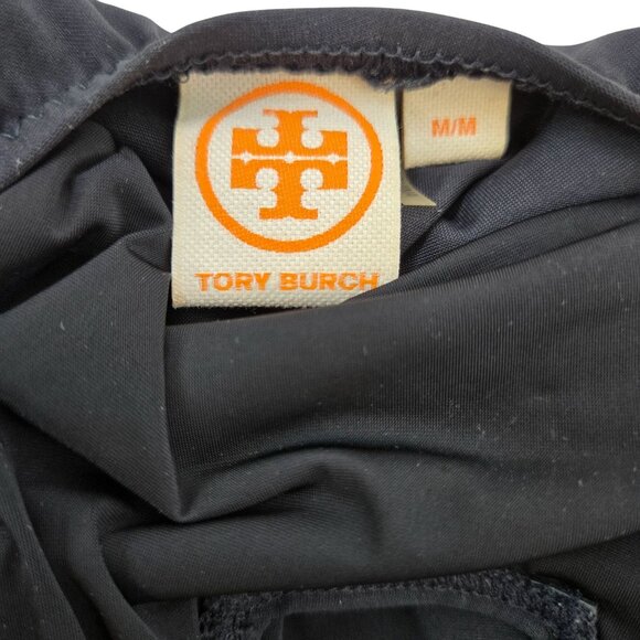 Tory Burch Black Gemini Link Plunge One-Piece Swimsuit Size Medium - Picture 3 of 8